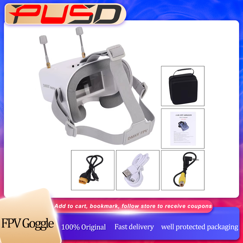 نظارة FPV أصلية 008D PRO بيضاء - مراجعة Fpv Drone Goggles وسعره