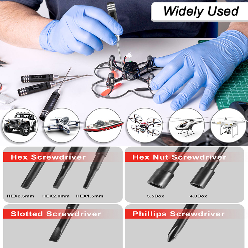 طقم مفكات سداسية معدنية للتحكم - مراجعة Fpv Drone Tool Kit وسعره