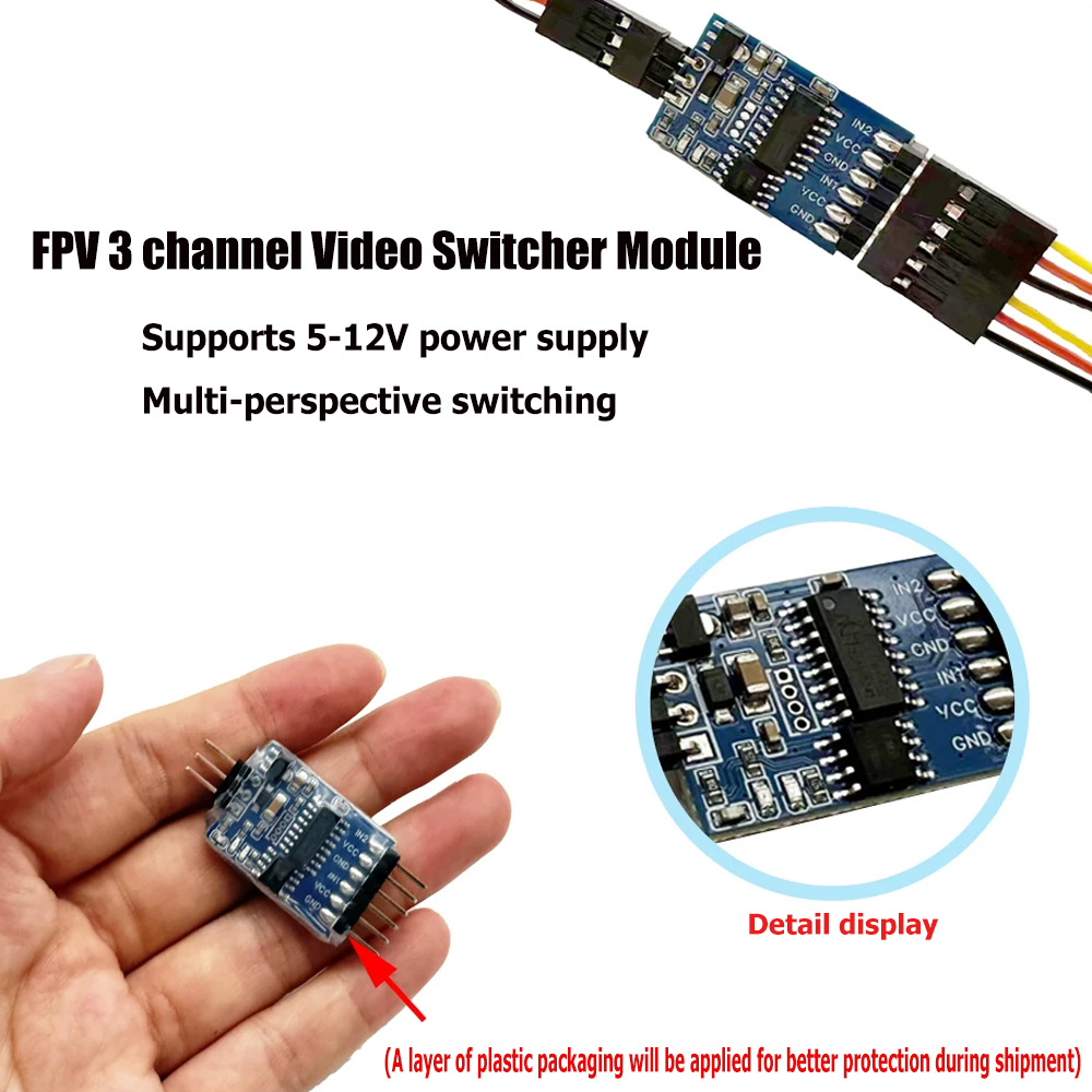 وحدة تبديل فيديو ثلاثية القنوا - مراجعة Fpv Drone Receiver وسعره