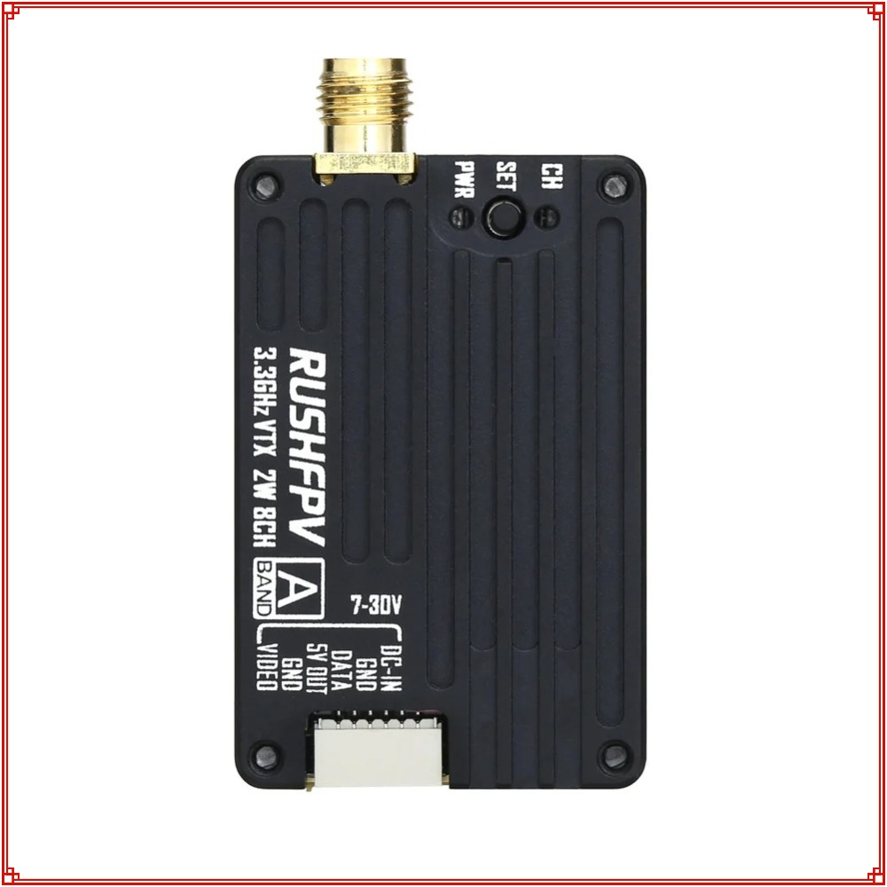 جهاز إرسال RUSHFPV 3.3G 2W VTX - مراجعة Fpv Drone Receiver وسعره