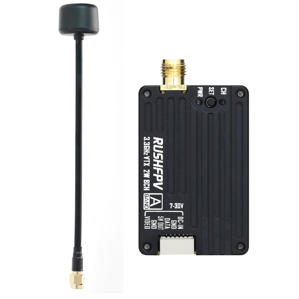جهاز إرسال RUSHFPV 3.3G 2W VTX - مراجعة Fpv Drone Antenna وسعره