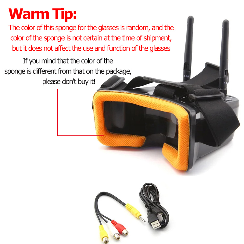 VR009 FPV نظارات الفيديو 3 بوص - مراجعة Fpv Drone Goggles وسعره